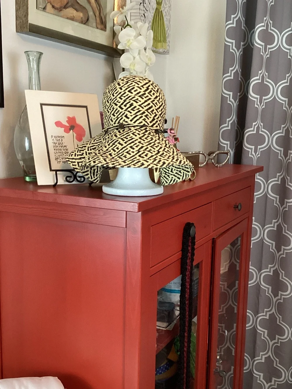Woven Straw Sun Hat in Yellow and Black -Gap 1969 l